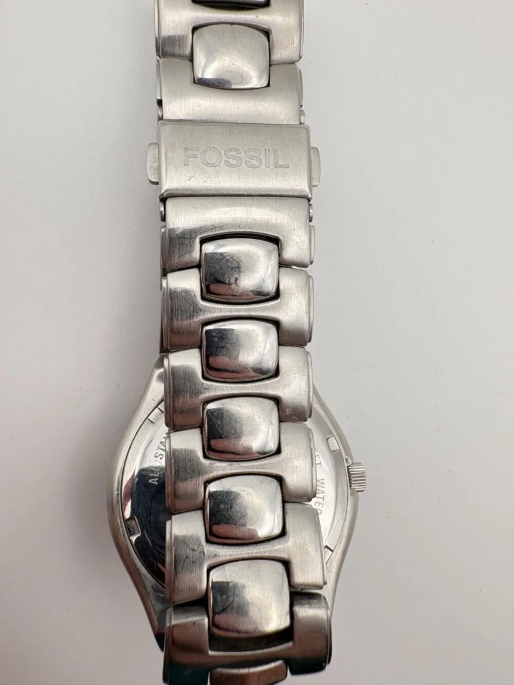 Fossil Arkitekt FS-2903 Mens Quartz Watch Date Grey Sunburst Dial Stainless